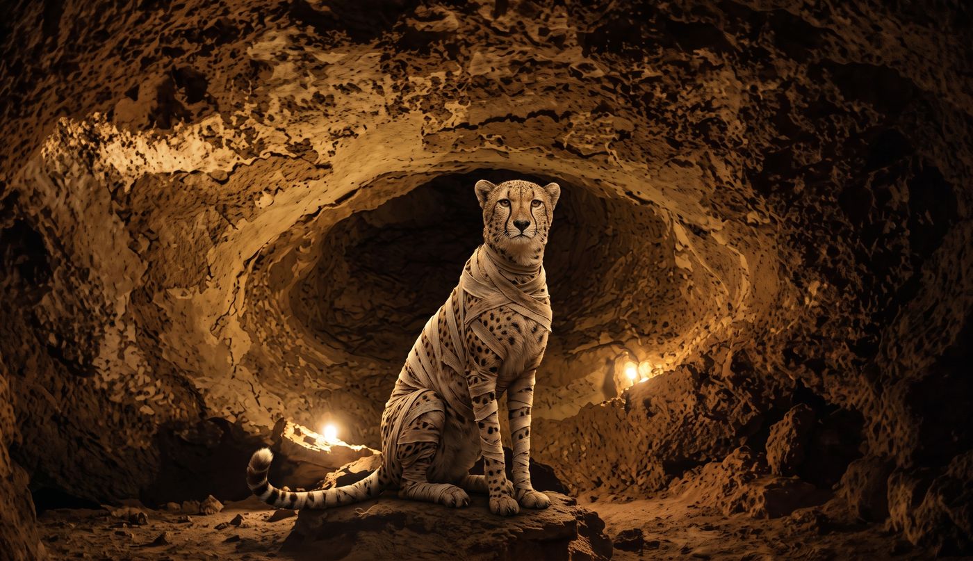 Cheetah mummies Saudi Arabia caves