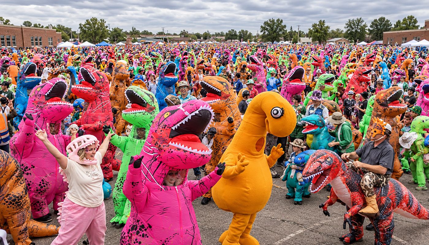 Vernal Utah dinosaur costume world record