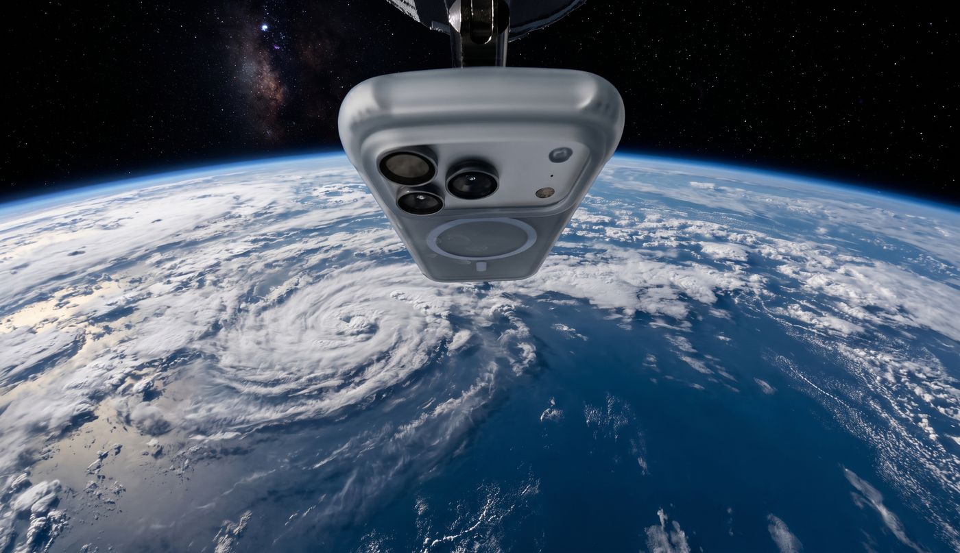 Phone dropped from space