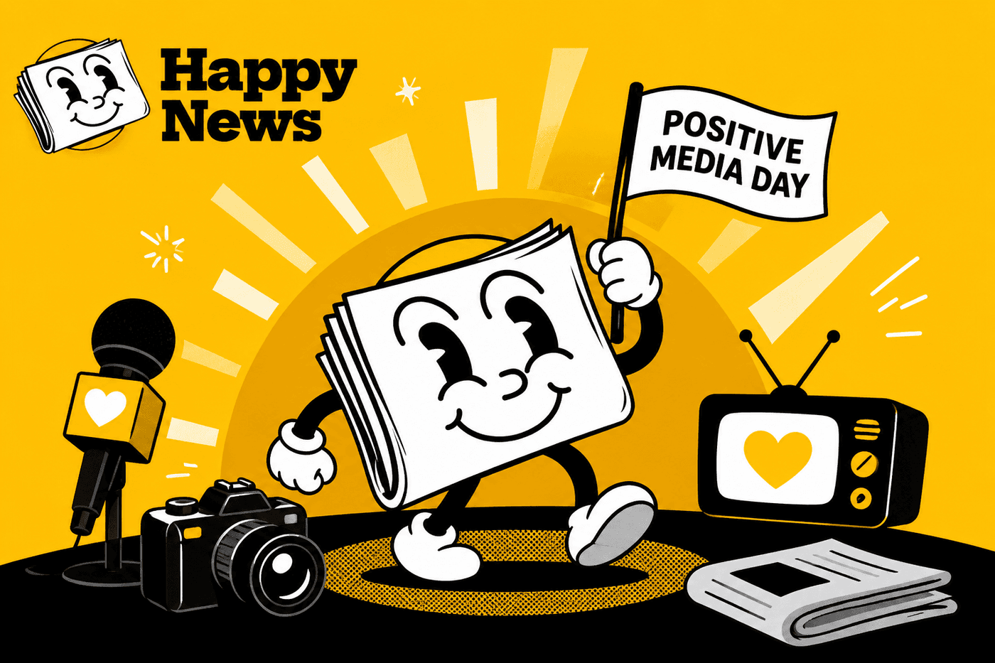 Positive Media Day June 22 2026 Happy News uplifting stories good news celebration