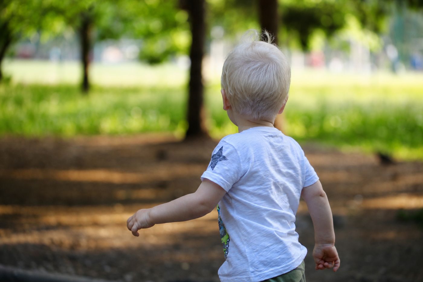Blonde Child Walking
