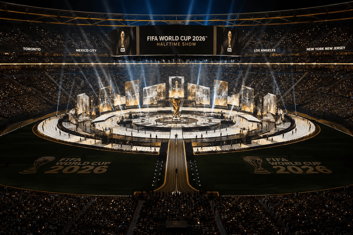 Justin Bieber World Cup 2026 final halftime show Madonna Shakira BTS MetLife Stadium July 19