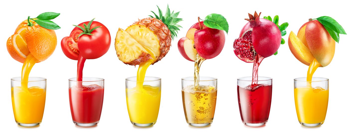 glasses of juice