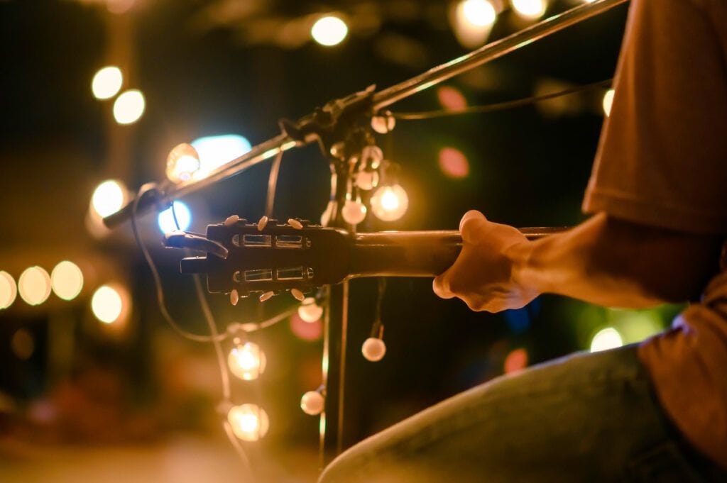 Country music guitar stage