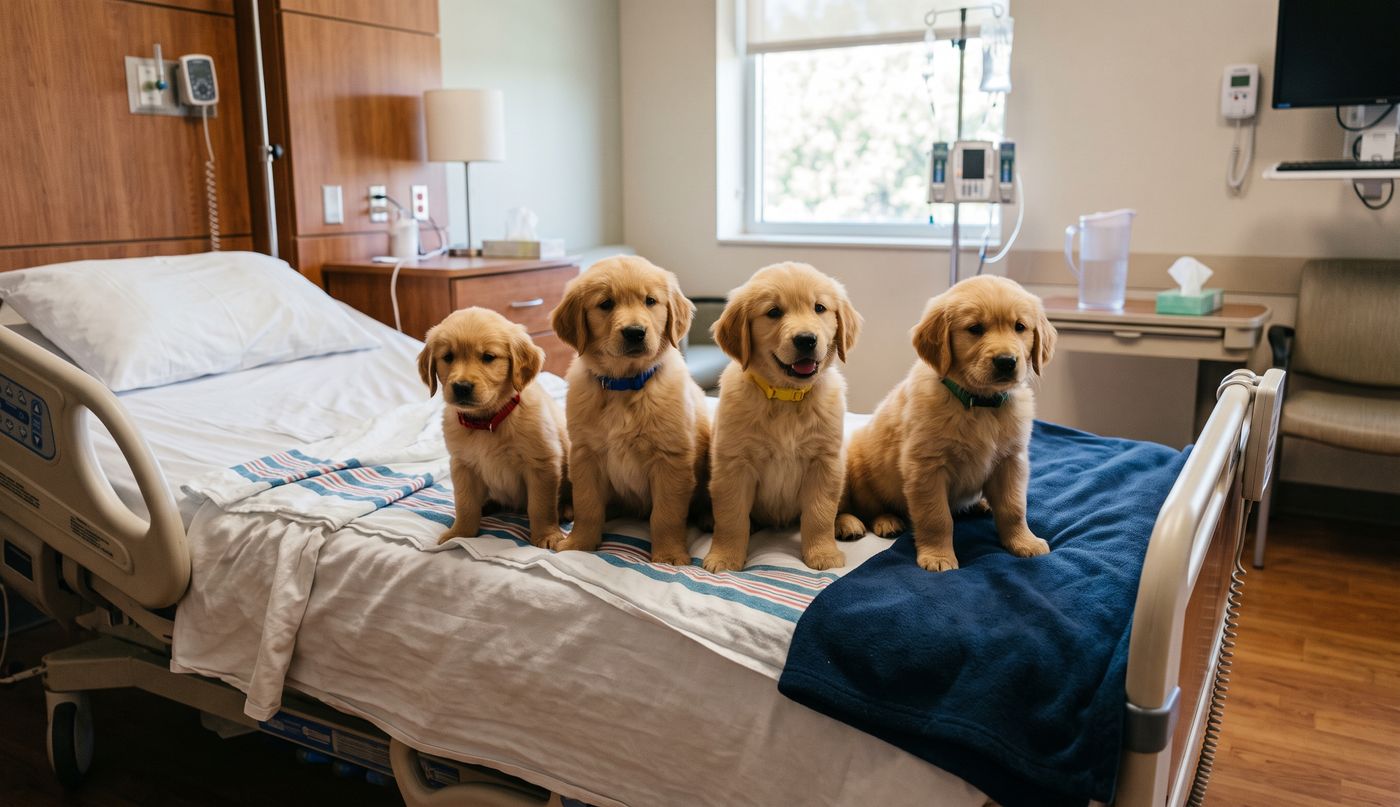 Therapy dog autistic child hospital