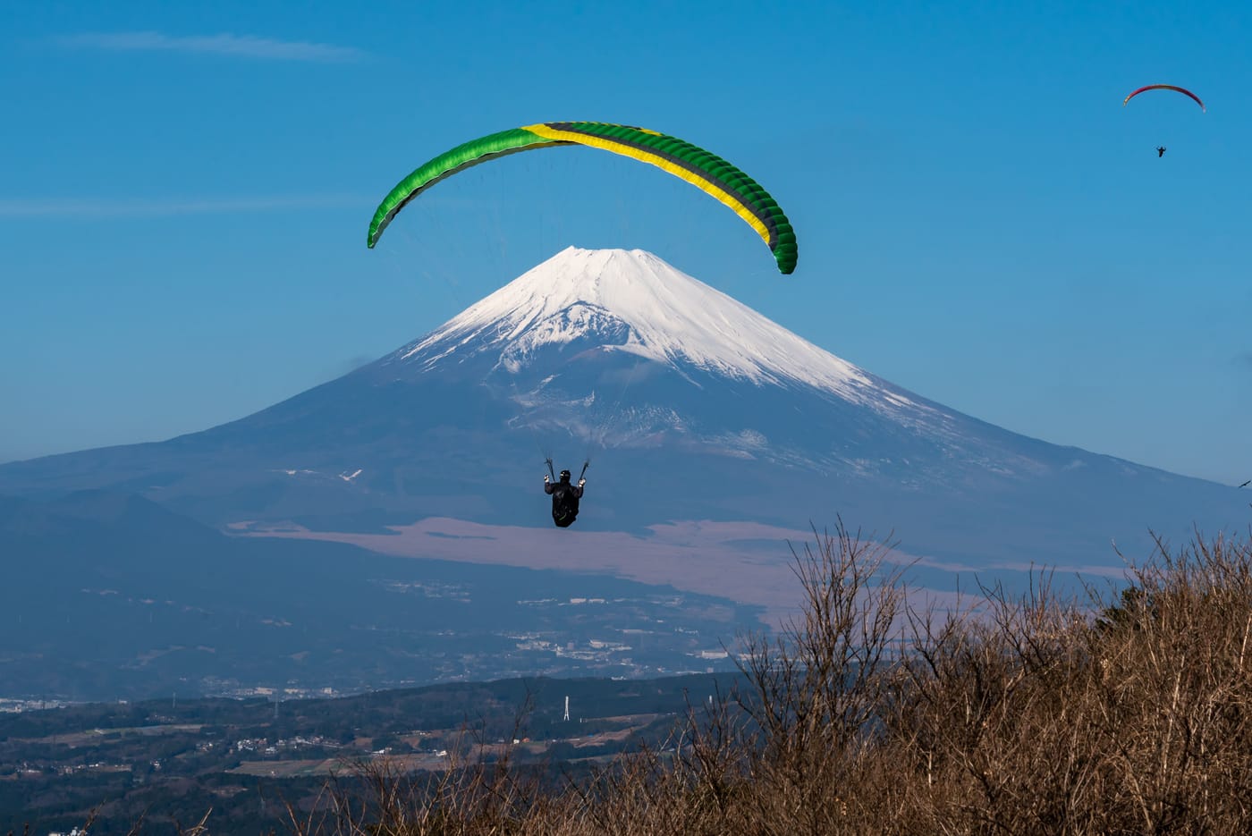 Super Toom Tanaboworn Sirikunakornkun landing his parachute on Ojos del Salado volcano in Chile at 5442 metres above sea level setting a Guinness World Record