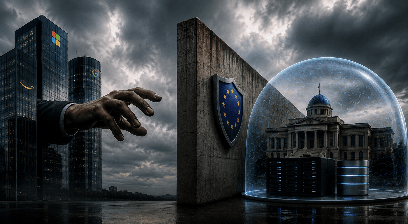 European Union flag representing the EU Tech Sovereignty Package restricting US cloud providers