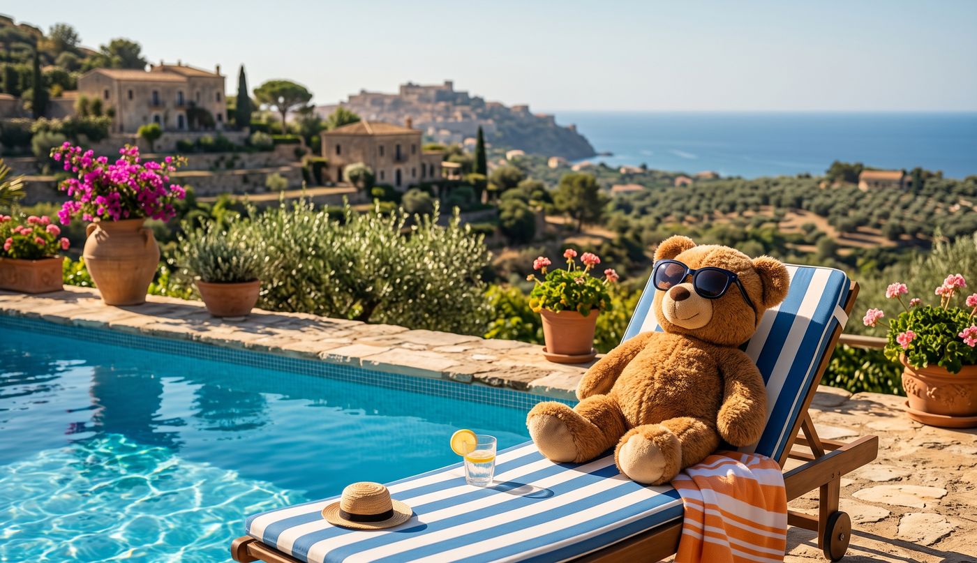 Rosie stuffed animal Sicily hotel VIP
