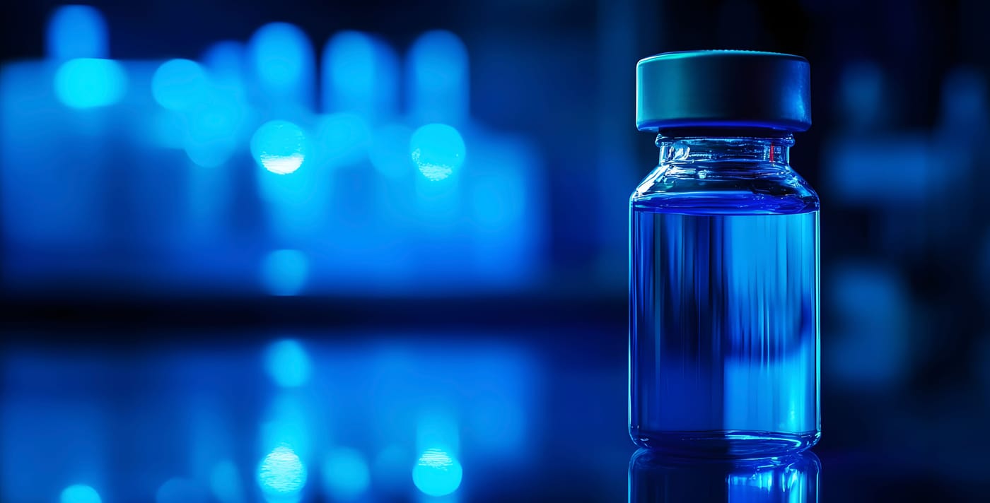 Illustration of a fentanyl molecule and antibody binding pocket representing the new experimental vaccine developed at Scripps Research Institute published in the Journal of Medicinal Chemistry